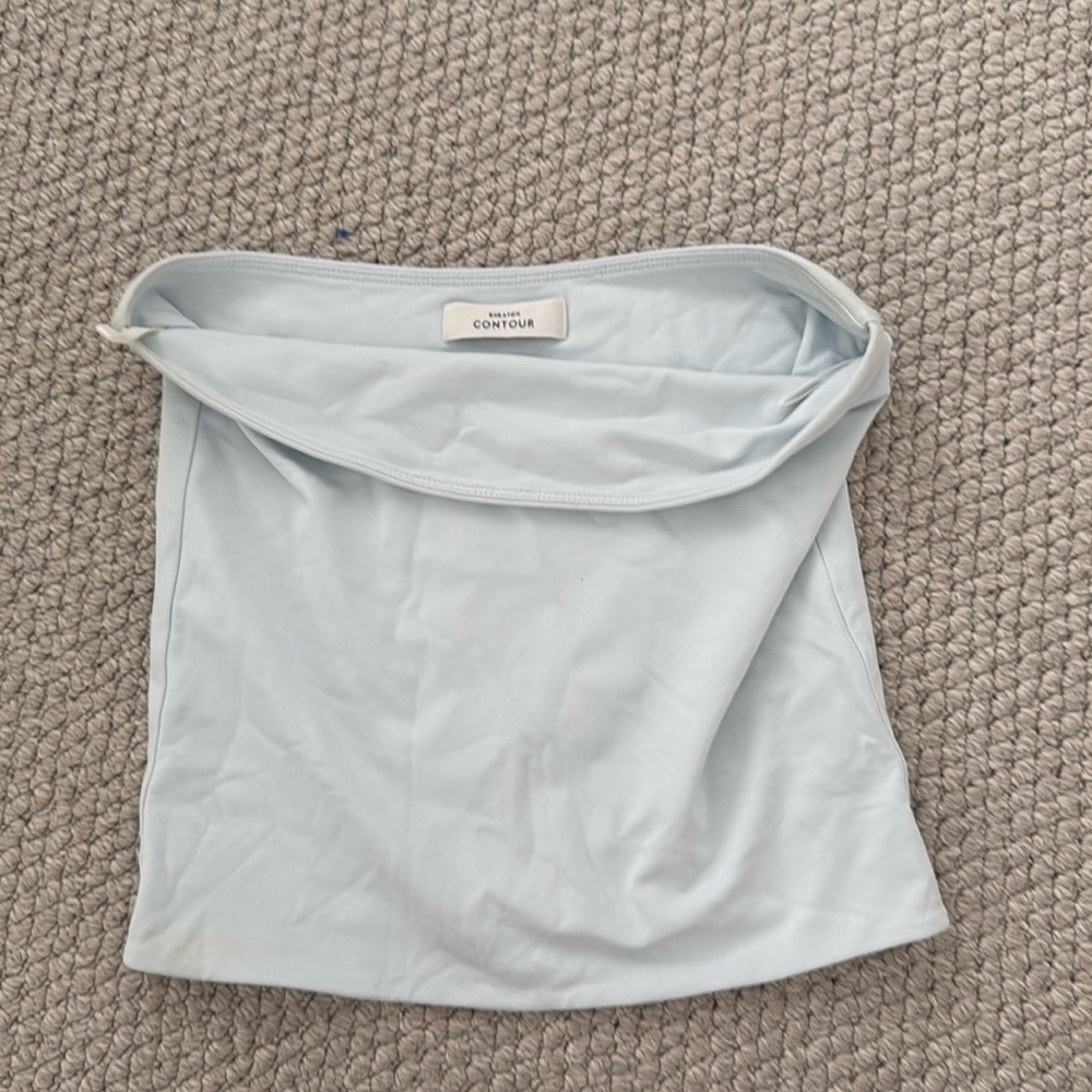 Iight blue Aritzia contour tube top